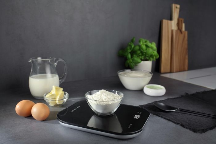 Ваги Gorenje кухонні, 10кг, AAAx3 в комплекті, скло, чорний