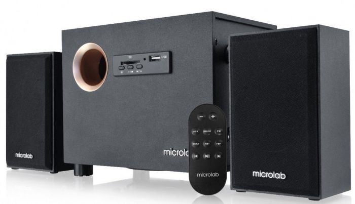 Акустична система MICROLAB M-105R 2.1, 10W, mini-jack/USB/SD, чорний