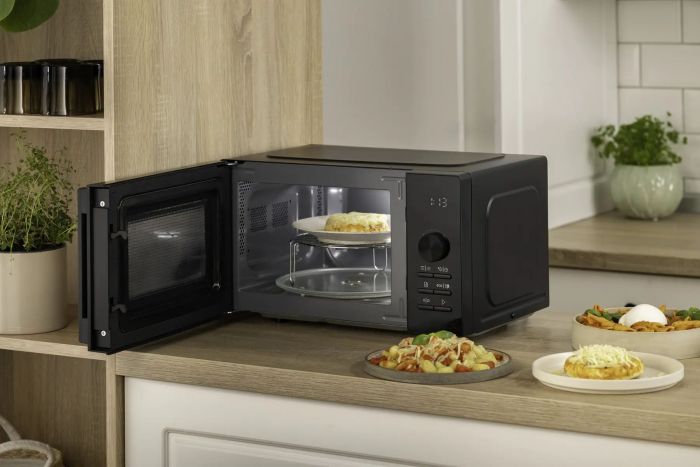 Мікрохвильова піч Gorenje, 20л, електр. керув., 800Вт, гриль, дисплей, 20 програм, інвертор, чорний