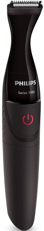 Тример Philips Multigroom series 1000, для бороди і вусів, 1хАА, насадок-4, сталь, чорний