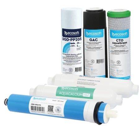 Комплект картриджів Ecosoft P`URE AquaCalcium Mint (12 місяців)