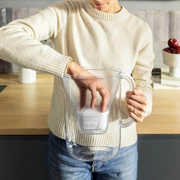 Фільтр-глечик Brita Style Essential MXPro 2.4л (1.4л очищеної води) + 2 картриджа сіро-блакитний