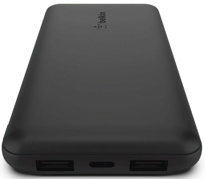 Акумулятор портативний літій-іонний Power Bank Belkin 10000мА·год, 15Вт, 2хUSB-A/USB-C, чорний