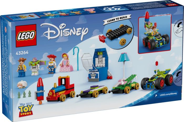 Конструктор LEGO Disney Pixar Святкування з Історії Іграшок: потяг і авто для перегонів
