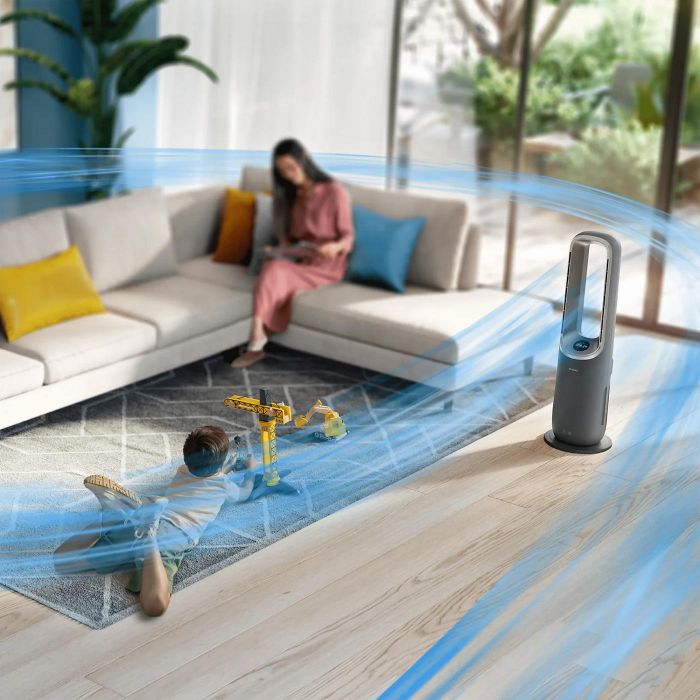 Кліматичний комплекс Philips Air Performer 9000, 48м2, 185м3/год, пулт ДУ, HEPA +вугільний фільтр + попередній, очистка, нагріз, зволоження повітря, сірий