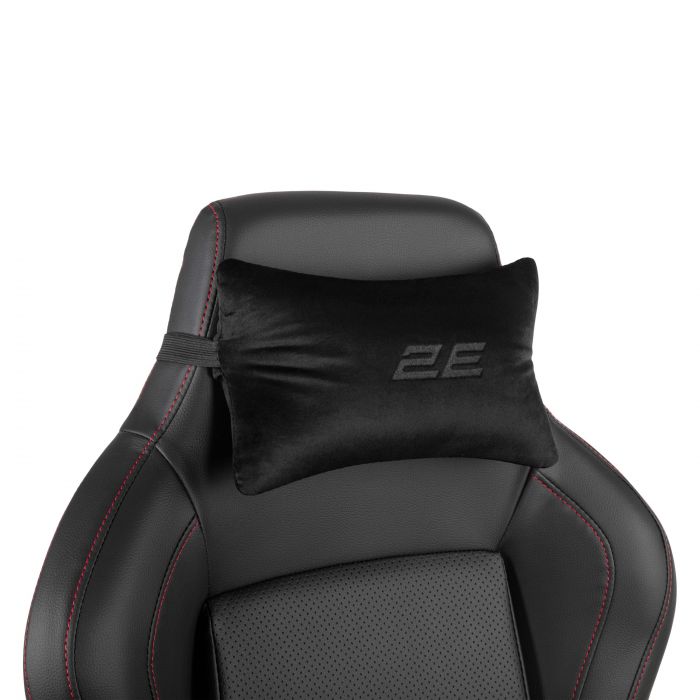 Крісло 2E GAMING BASAN II, ПУ шкіра, 4D-Armrests, чорно-червоний