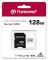 Карта пам'яті Transcend microSD  128GB C10 UHS-I R100/W40MB/s + SD