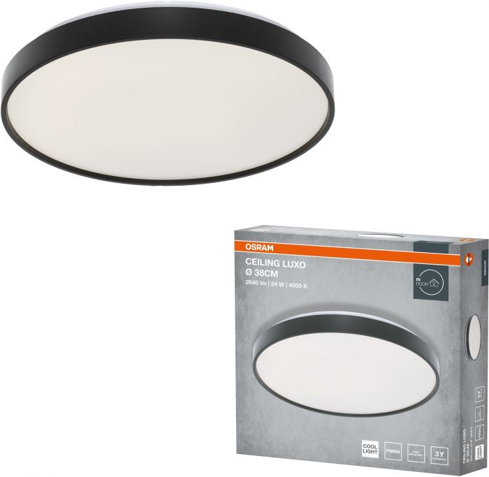 Світильник накладний OSRAM CEILING LUXO 24Вт 4000К чорний