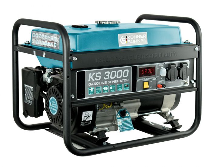 Генератор бензиновий Konner&Sohnen KS 3000, 230В, 3кВт, ручний стартер, 41.5кг
