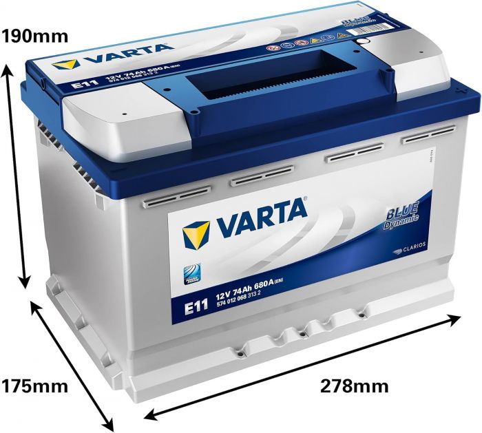 Акумулятор Varta Dynamic SLI 12В 74Аг 680А R+ (574012068)