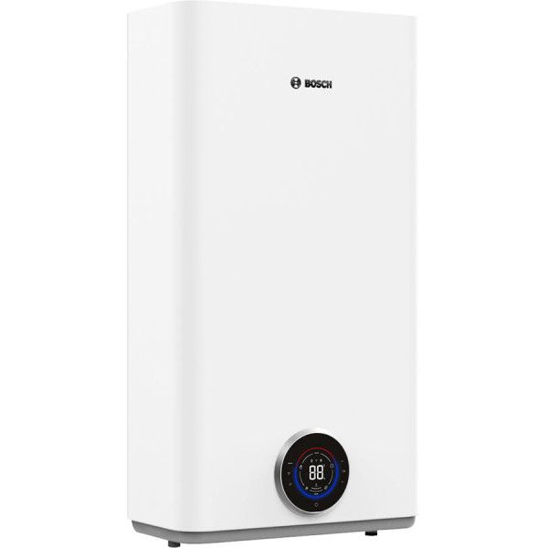 Водонагрівач електр. BOSCH плаский слім Tronic 5500iT, 50л, 1.5кВт, ун. монтаж, електр. кер-ння, Wi-Fi, B, білий