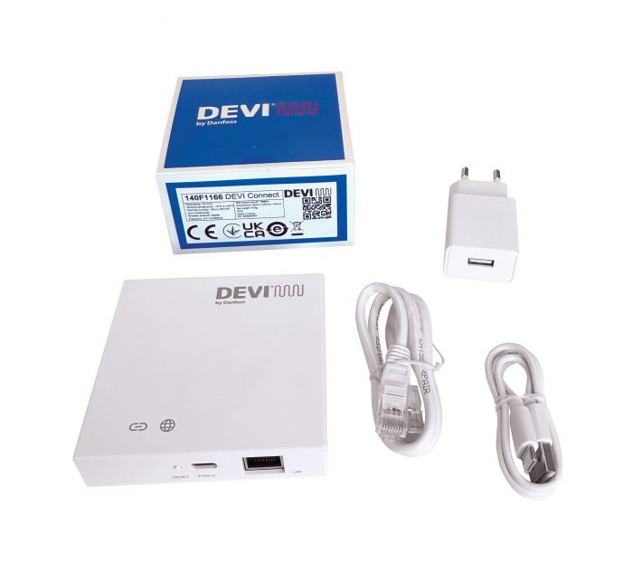 Шлюз управління Devi Connect Zigbee бездротовий 230В білий