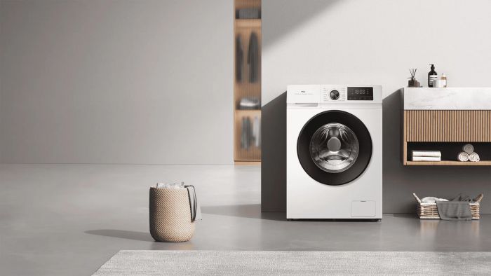 Пральна машина TCL фронтальна, 7кг, 1400, A, 49см, дисплей, пара, інвертор, білий