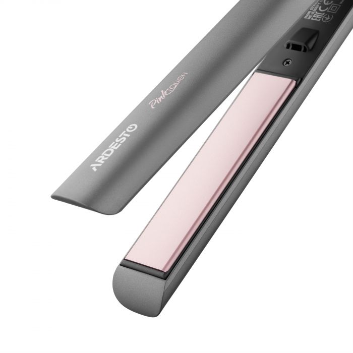 Випрямляч ARDESTO Pink Touch, 52Вт, 150-230C, кераміка, сірий+рожевий