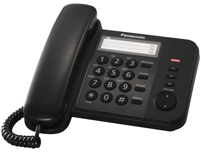 Дротовий телефон Panasonic KX-TS2352UAB, чорний