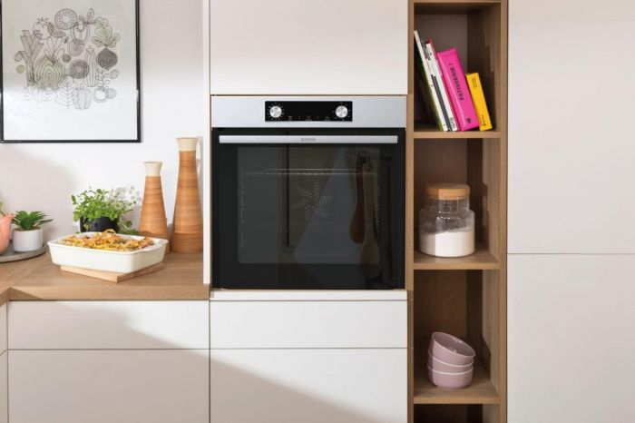 Комплект Gorenje (духовка + поверхня склокераміка BO6737E02X -нерж + ECT41SC- чорна), 738881
