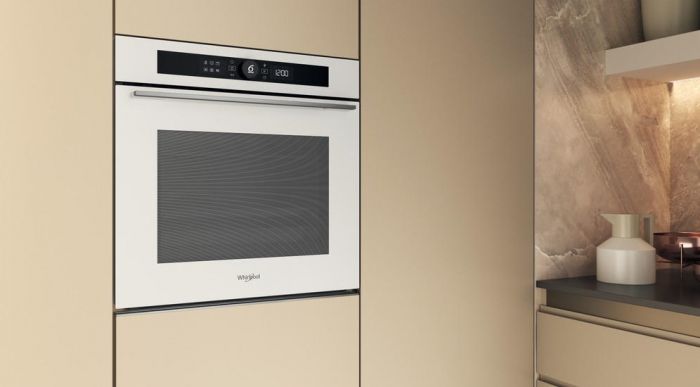 Духова шафа Whirlpool електрична, 73л, A+, дисплей, конвекція, піроліз, телескопічні напрямні, білий