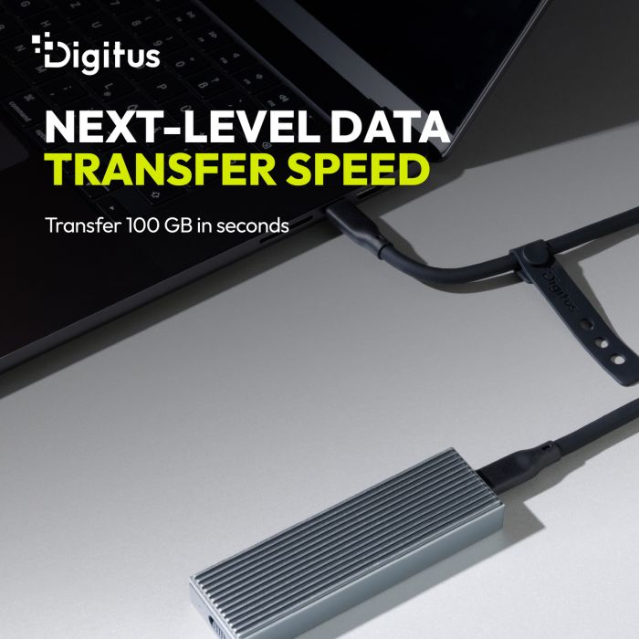Кабель DIGITUS USB-C > USB-C заряджання/синхронізації, USB4 2.0, 80G, 240W, 16K, силіконовий, 0.5м, чорний