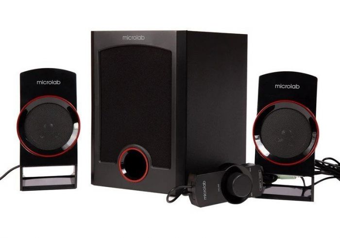 Акустична система MICROLAB M-111 2.1, 12W, mini-jack, чорний