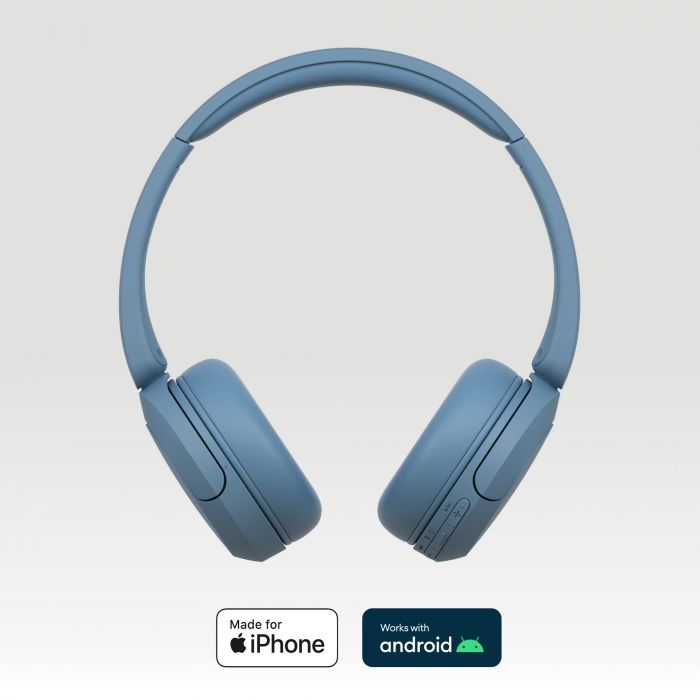 Навушники On-ear Sony WH-CH520 BT 5.2, SBC, AAC, Wireless, Mic, Синій