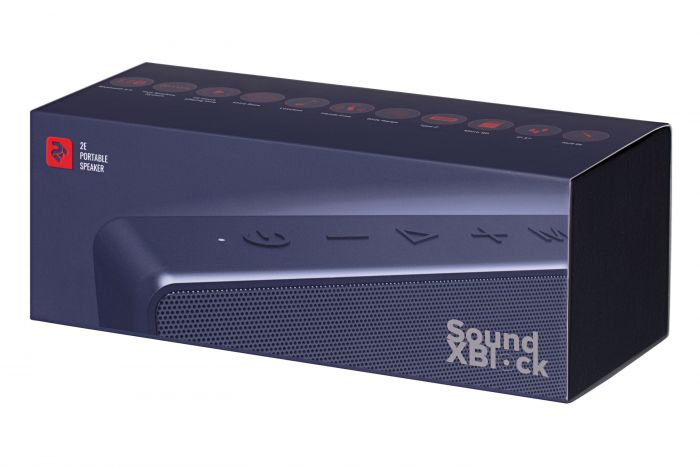 Портативна акустична система 2E SoundXBlock 20Вт, BT 5.0, MP3 TWS, IPX7, Синій