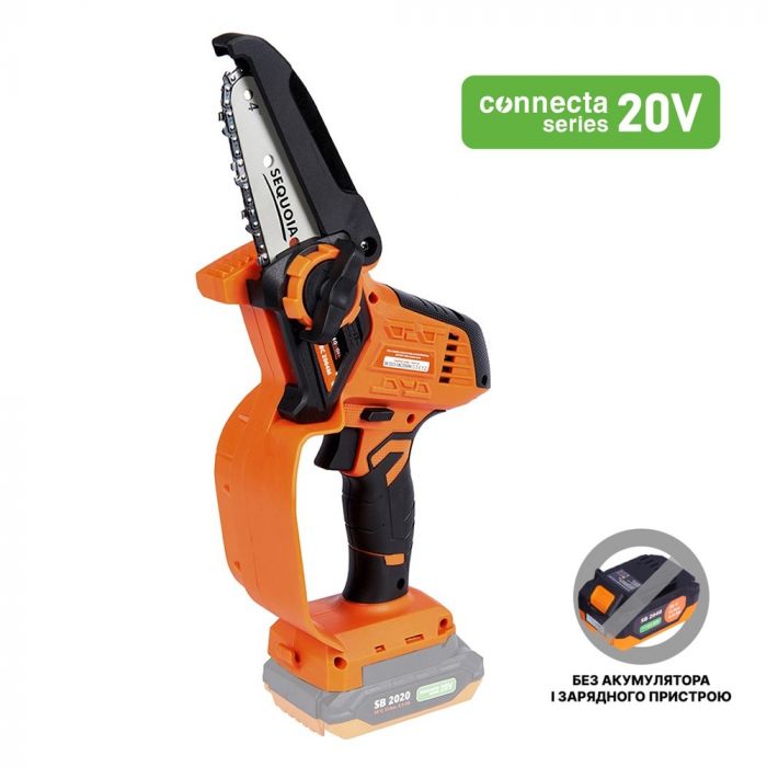 Пила ланцюгова акумуляторна SEQUOIA SBC2004M 20В шина 12.7см 1/4" 7.0м/с 1.1кг без АКБ та ЗП