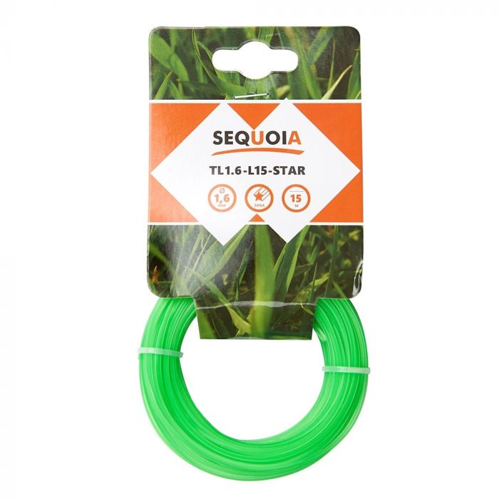 Ліска косильна SEQUOIA 1.6мм 15м зірка