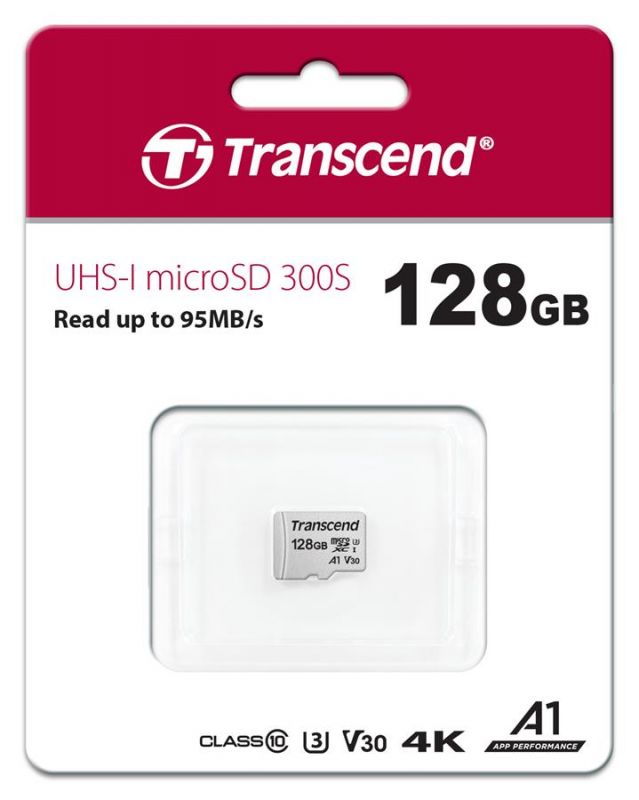 Карта пам'яті Transcend microSD  128GB C10 UHS-I R100/W40MB/s