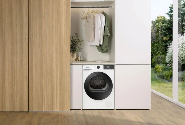 Сушильна машина Gorenje тепловий насос, 8кг, A++, 60см, дисплей, 15 програм, білий