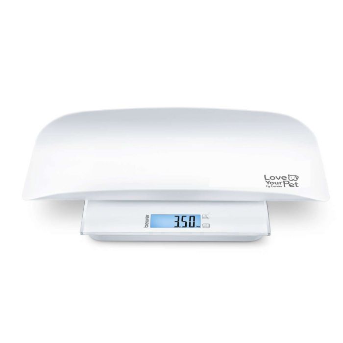 Ваги Beurer підлогові для тварин, 100кг, підсвіч., дисплея, 2хААА, пластик, білий