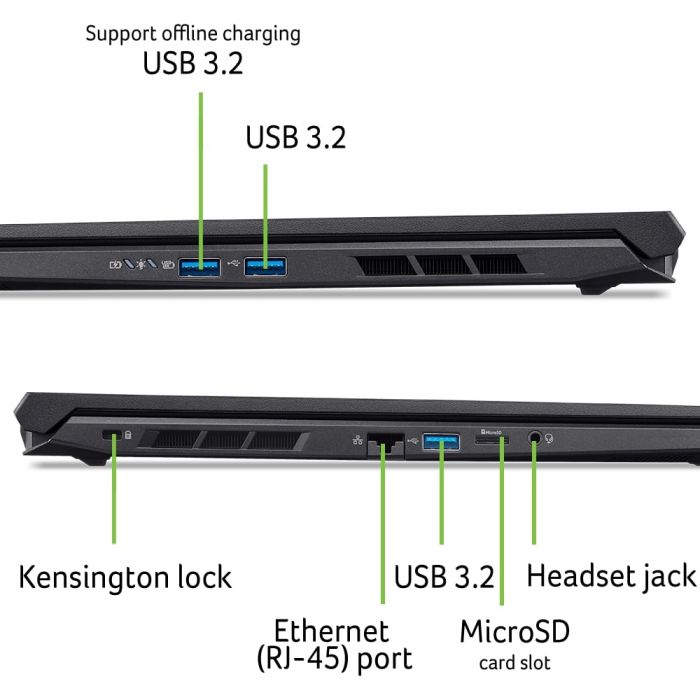 Ноутбук Acer Nitro V 16 ANV16-42 16" WUXGA IPS, AMD R5-240, 32GB, F1TB, NVD5060-8, Lin, чорний