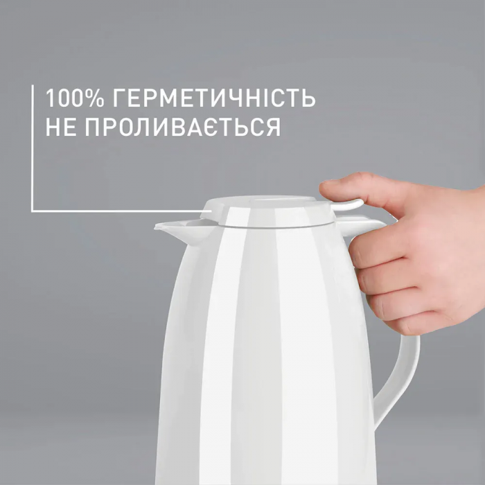 Термоглечик Tefal Mambo, 1500мл, пластик, скло, білий