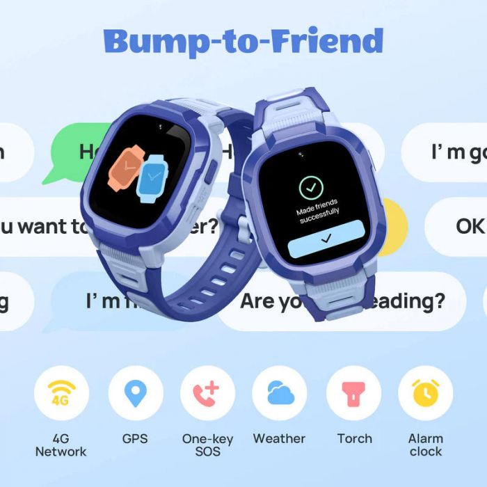 Дитячий годинник-телефон Mibro P6, 1.4", 240x280, GPS, 2MP, 900мА·год, 2АТM, рожевий