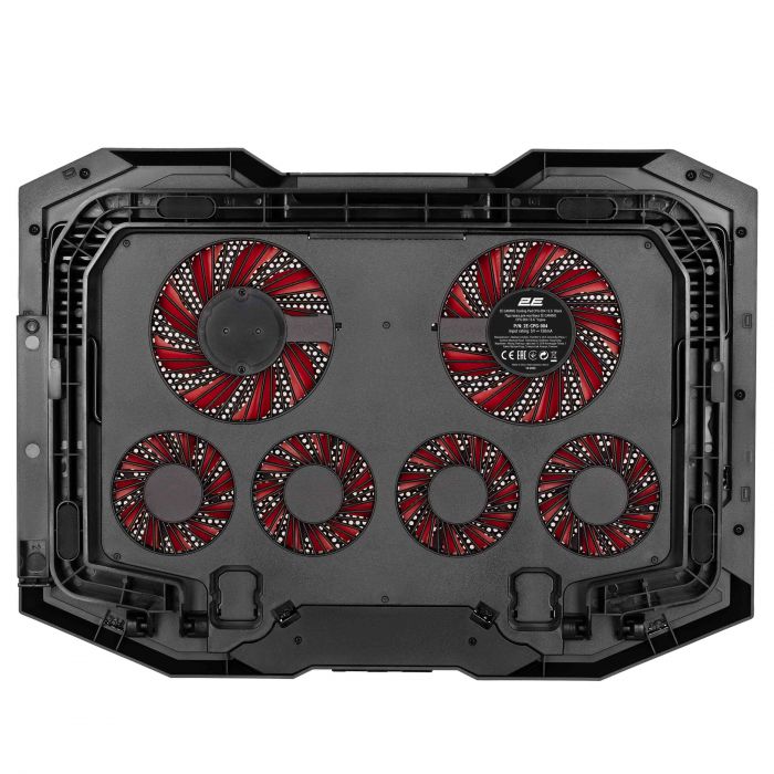 Підставка для ноутбука 2E GAMING CPG-004, до 15.6", 2xUSB-A, LCD/phone holder, RGB, чорний
