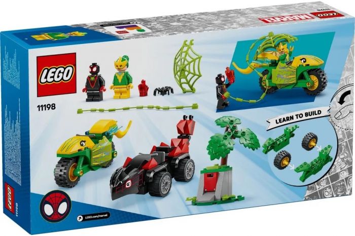 Конструктор LEGO Spidey Перегони на електромобілях з динозаврами