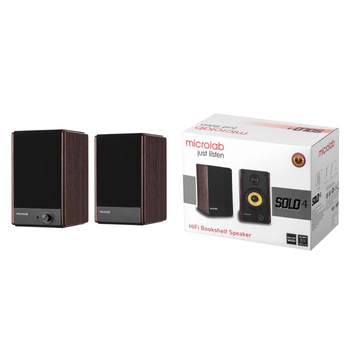 Акустична система MICROLAB SOLO 4 2.0, 60w, mini-jack, коричневий