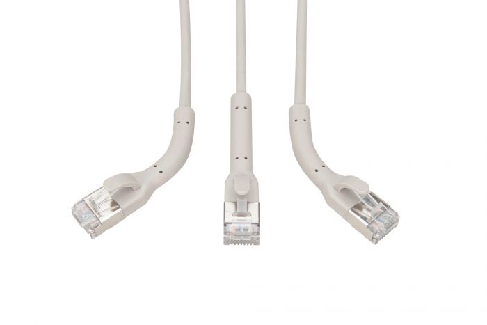 Патч-корд DIGITUS CAT 6a S-FTP, 2м, AWG 32/7, Cu, TPE-LSZH, гнучкий, сірий