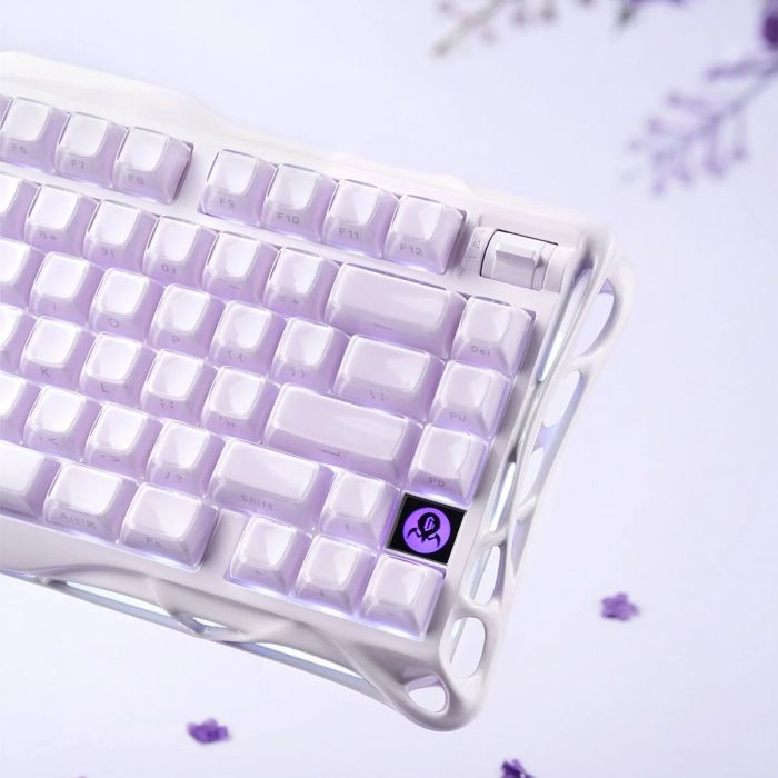 Клавіатура механічна GravaStar Mercury K1 80keys, GravaStar x Kailh Cheery Pink, EN, BT/WL/USB, Lavender Purple