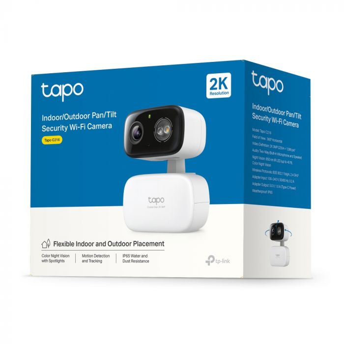 IP-Камера TP-LINK Tapo C216 3MP N300 microSD motion detection. зовнішня/внутрішня, AI