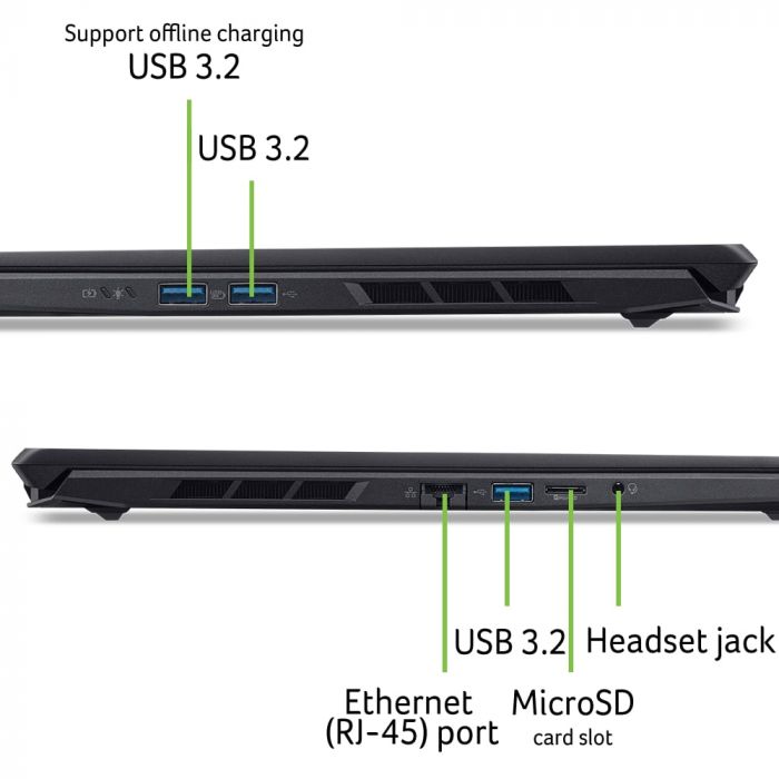 Ноутбук Acer Nitro V 16S ANV16S-71 16" WUXGA IPS, Intel 7-240H, 32GB, F1TB, NVD5050-8, Lin, чорний