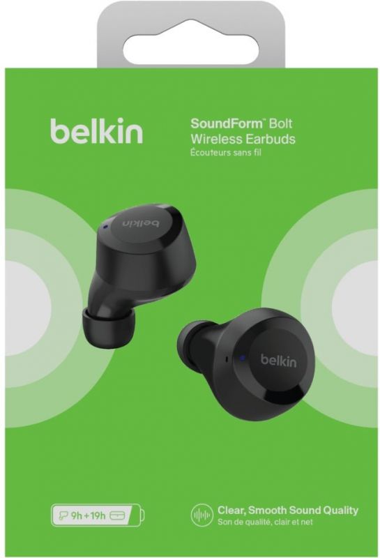 Навушники TWS Belkin Soundform Bolt True Wireless, чорний