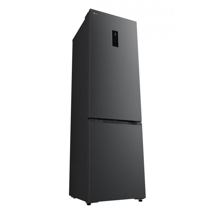 Холодильник LG з нижн. мороз., 203x60х68, холод.відд.-262л, мороз.відд.-113л, 2дв., E, NF, інв., диспл зовн., Fresh Сonverter, чорний
