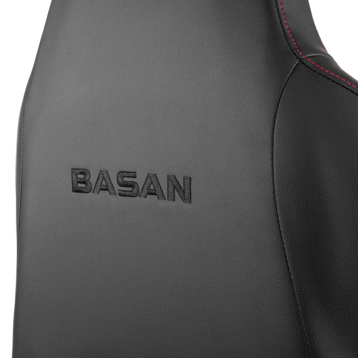 Крісло 2E GAMING BASAN II, ПУ шкіра, 4D-Armrests, чорно-червоний