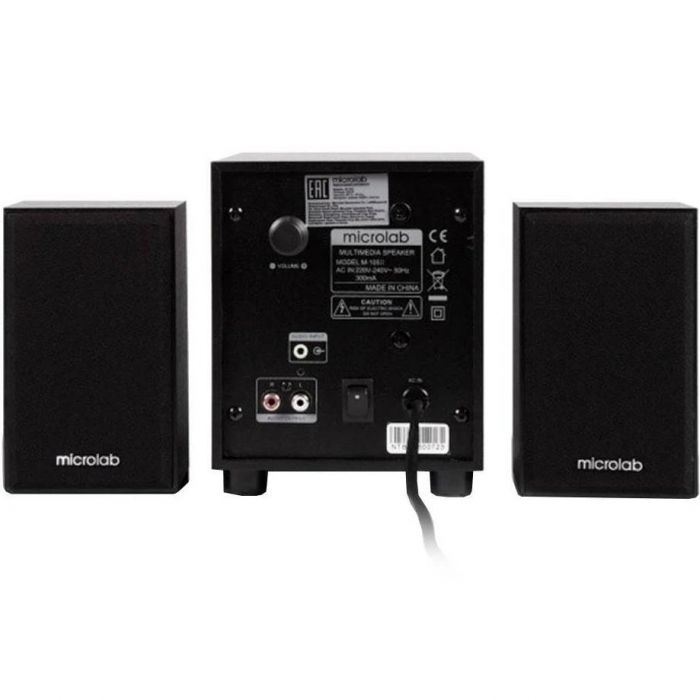 Акустична система MICROLAB M-105R 2.1, 10W, mini-jack/USB/SD, чорний