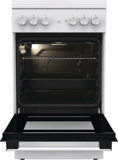 Плита Gorenje комбінована, 68л, 50x60см, емальовані реш, з кришкою, білий