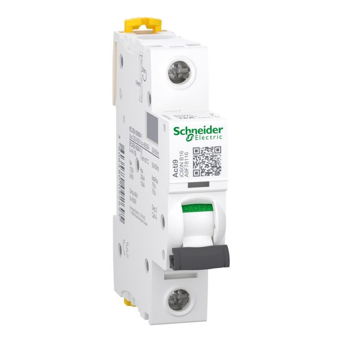 Автоматичний вимикач Schneider Electric, IC60N 1P B 16A (6kA)