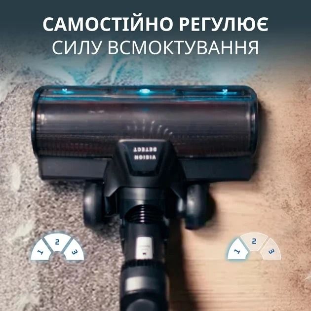 Пилосос Rowenta безпровідний X-Force Flex 16.60 Animal, 315Вт, вологе прибирання, конт пил -0.65л, автон. робота до 120хв, HEF system 99,9%, чорно-сірий