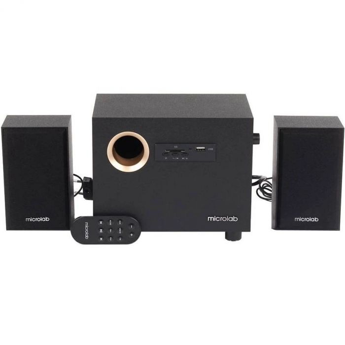 Акустична система MICROLAB M-105R 2.1, 10W, mini-jack/USB/SD, чорний