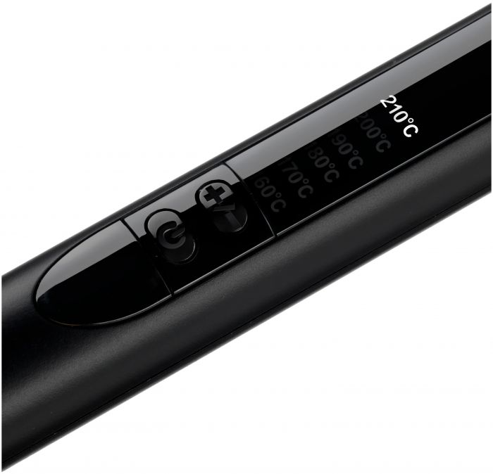 Плойка Babyliss Rose Quartz, конусна, 64Вт, темп.режимів-6, D -13-25mm, 160-210С, кераміка, чорно-рожевий