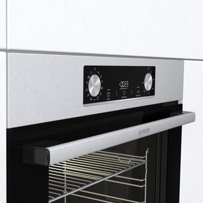 Комплект Gorenje (духовка + поверхня склокераміка BO6737E02X -нерж + ECT41SC- чорна), 738881
